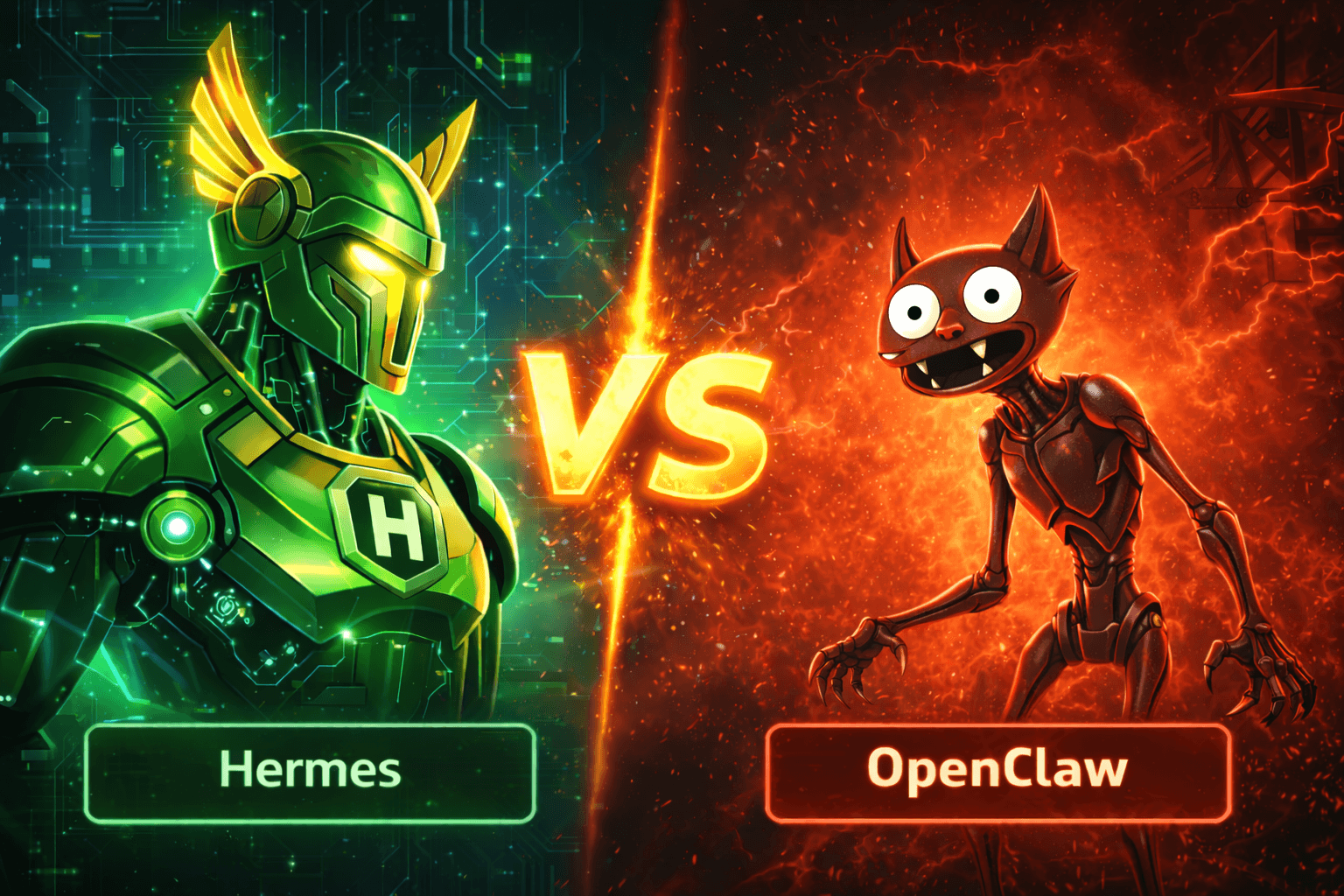 Hermes Agent AI contro OpenClaw AI agent