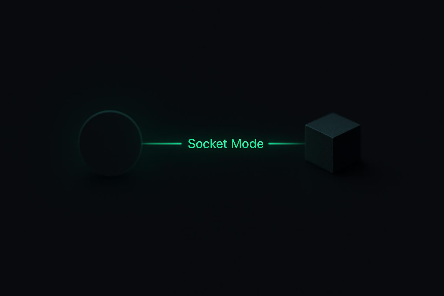 Un schéma avec un canal Slack à gauche et un runtime d'agent auto-hébergé à droite, reliés par une seule flèche étiquetée Socket Mode