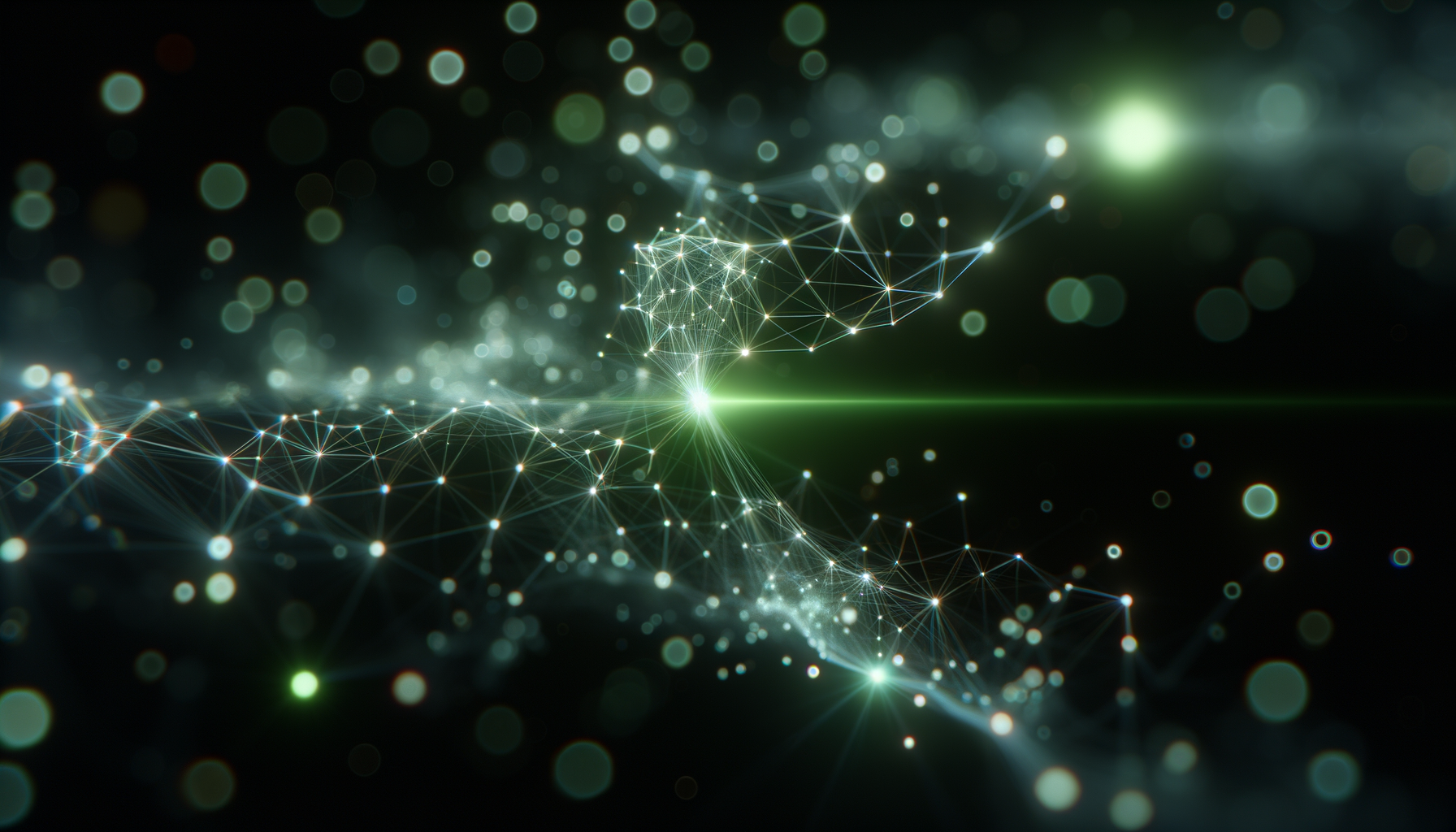 Glowing green node graph on dark background visualizing persistent agent memory and self-generated skill files across sessions